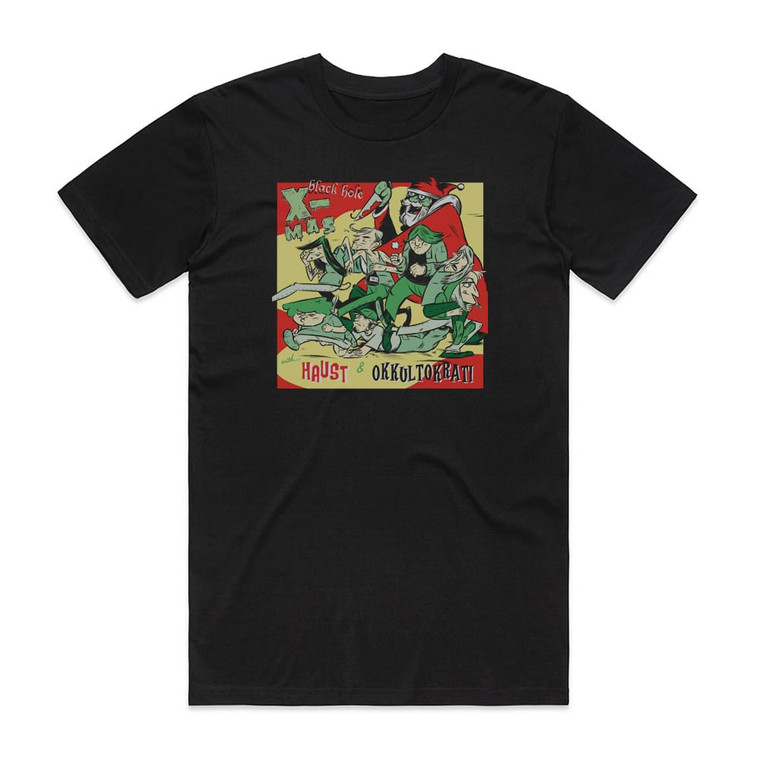Okkultokrati Black Hole X Mas With Album Cover T-Shirt Black