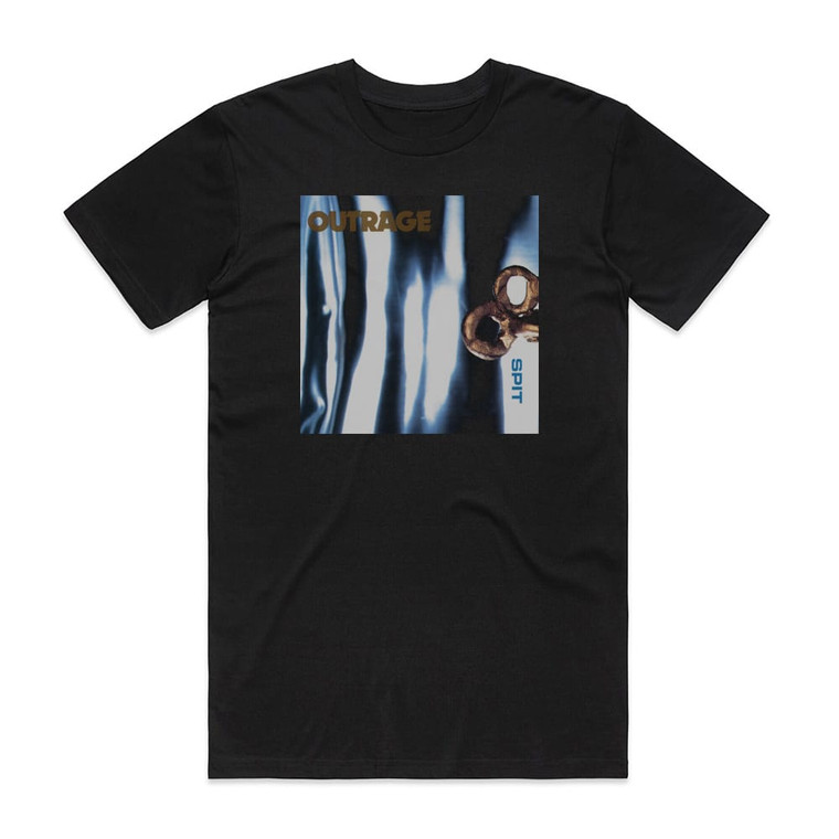 Outrage Spit Album Cover T-Shirt Black