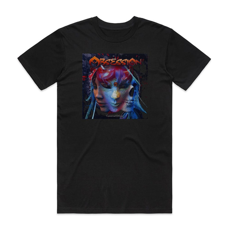 Obsession Carnival Of Lies Album Cover T-Shirt Black