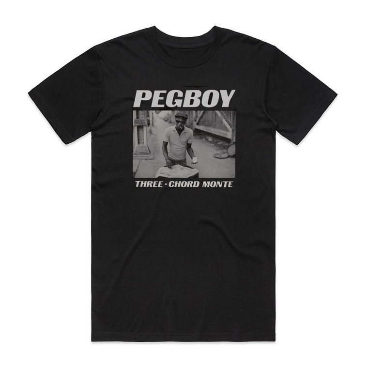 Pegboy Three Chord Monte Album Cover T-Shirt Black