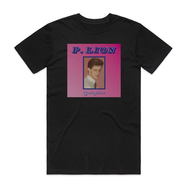 P Lion Springtime 1 Album Cover T-Shirt Black