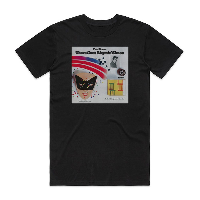 Paul Simon There Goes Rhymin Simon Album Cover T-Shirt Black
