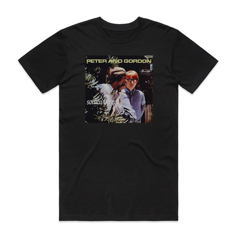 Peter and Gordon Somewhere Album Cover T-Shirt Black