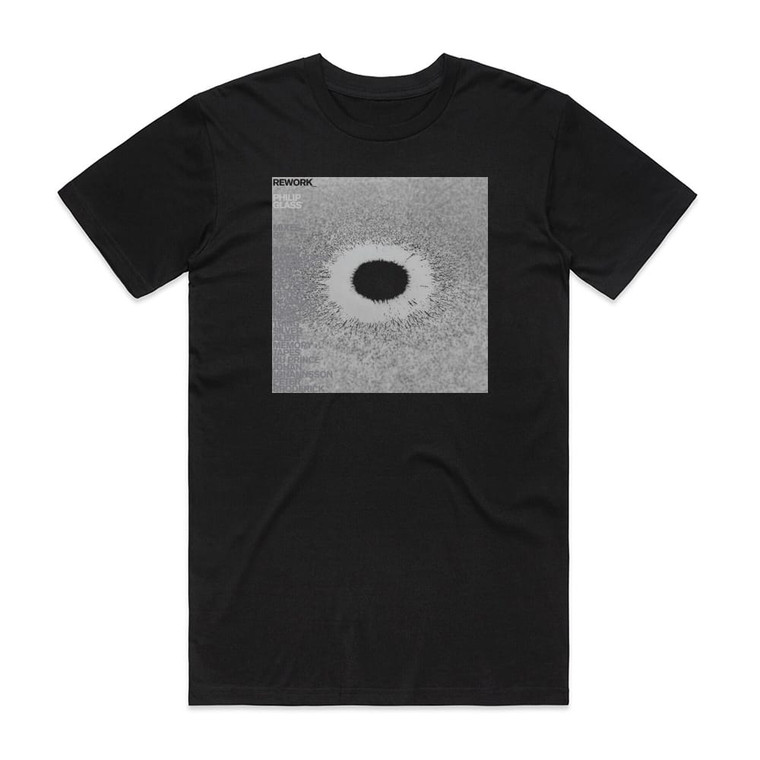 Philip Glass Rework Album Cover T-Shirt Black
