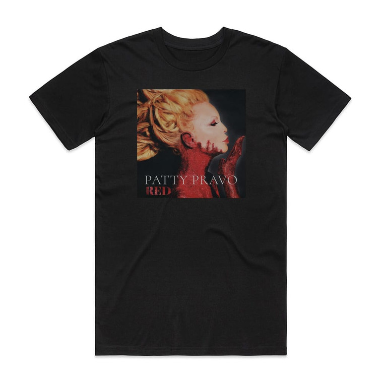 Patty Pravo Red Album Cover T-Shirt Black