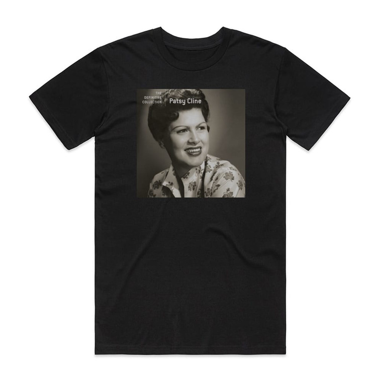 Patsy Cline The Definitive Patsy Cline Album Cover T-Shirt Black