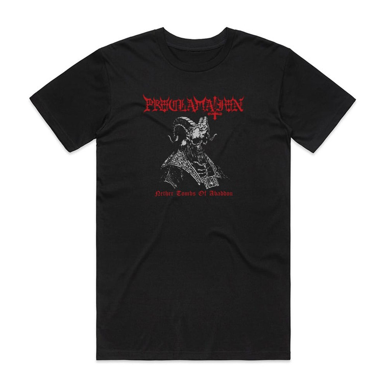 Proclamation Nether Tombs Of Abaddon 1 Album Cover T-Shirt Black