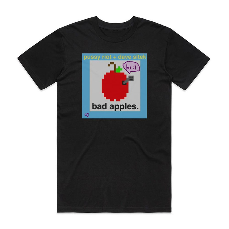 Pussy Riot Bad Apples Album Cover T-Shirt Black