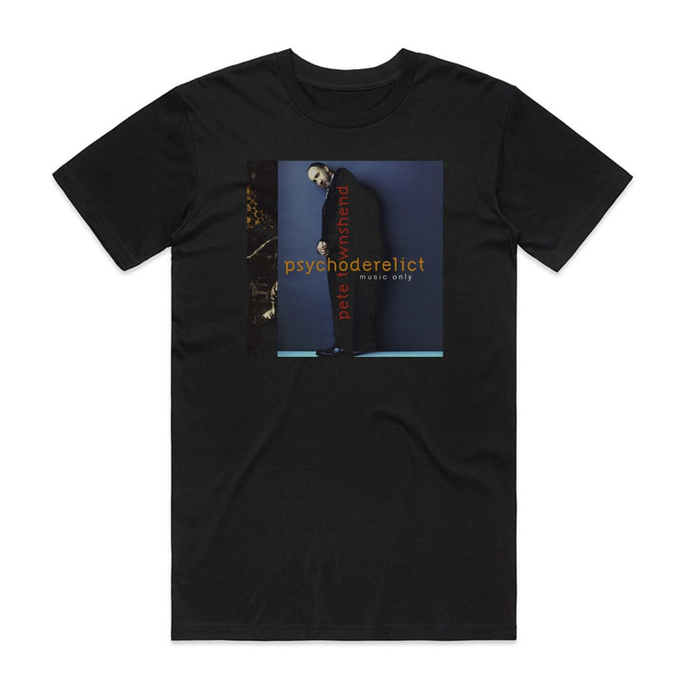 Pete Townshend Psychoderelict 1 Album Cover T-Shirt Black Pete Townshend Psychoderelict 1 Album Cover T-Shirt Black