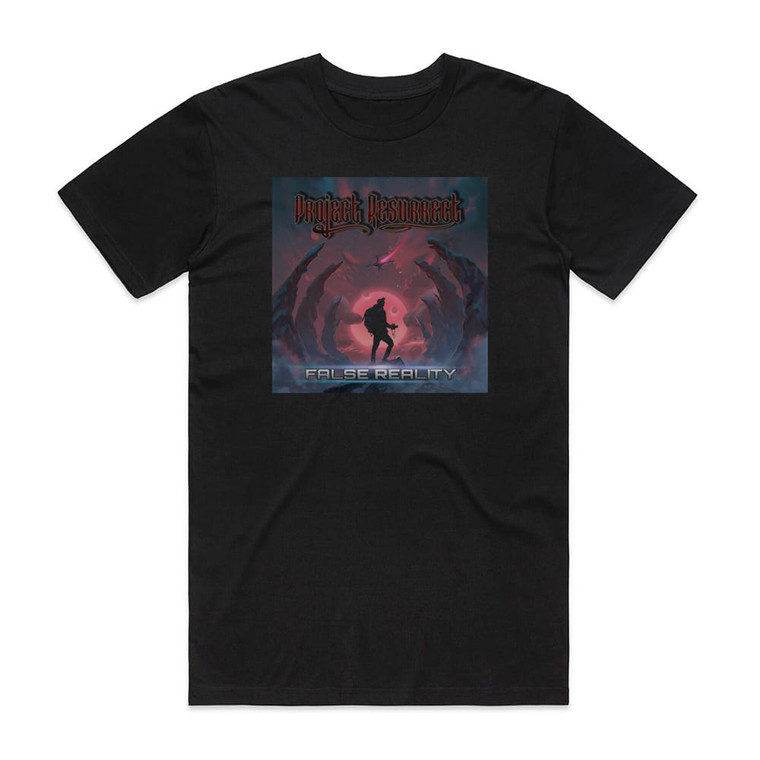 Project Resurrect False Reality Album Cover T-Shirt Black