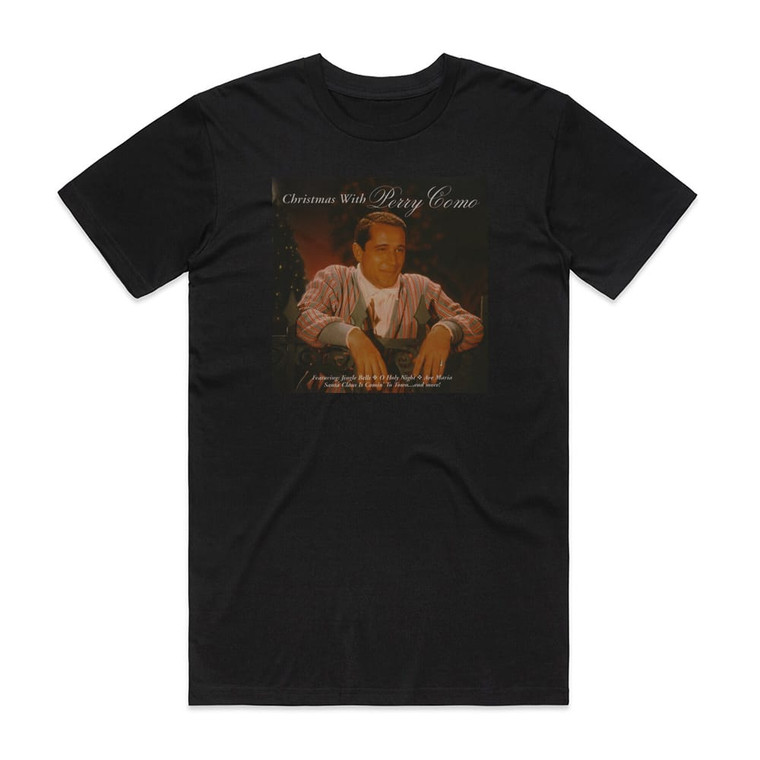 Perry Como Christmas With Perry Como Album Cover T-Shirt Black