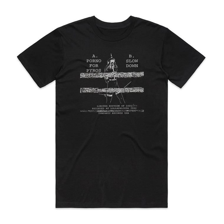 Porno for Pyros Lollapalooza 1992 Album Cover T-Shirt Black