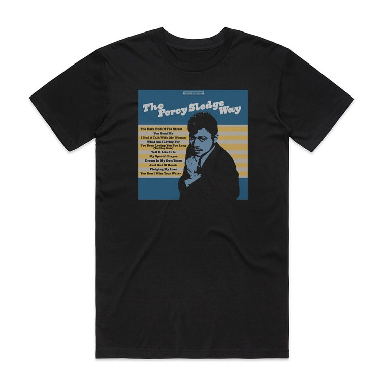 Percy Sledge The Percy Sledge Way Album Cover T-Shirt Black