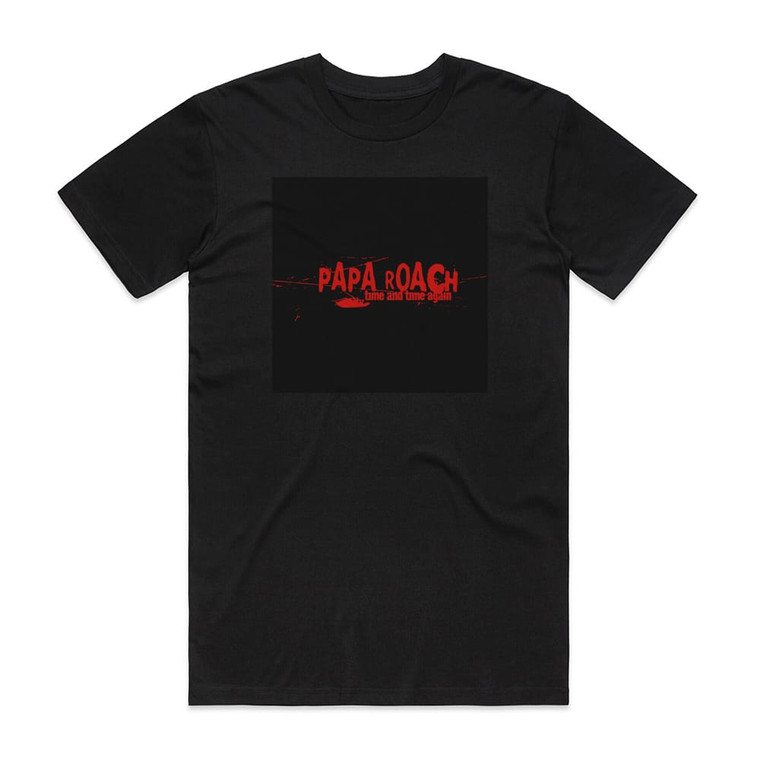 Papa Roach Time And Time Again 1 Album Cover T-Shirt Black