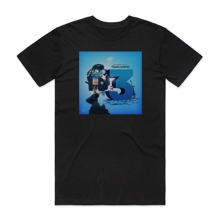 Peewee Longway The Blue Mm 3 Album Cover T-Shirt Black