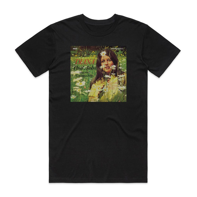 Paul Anka Diana Paul Anka Sings His Greatest Hits Album Cover T-Shirt Black