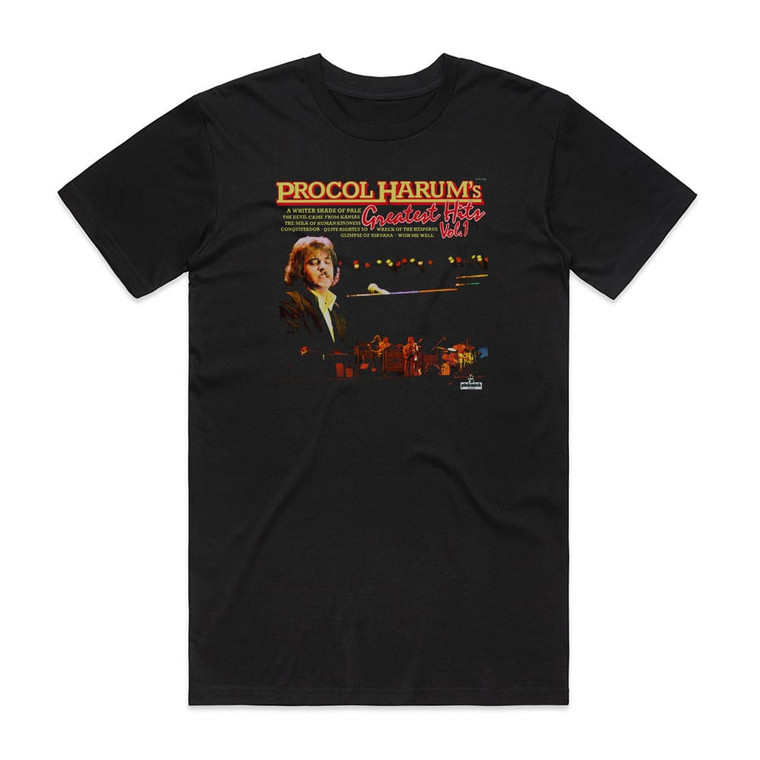 Procol Harum Greatest Hits Vol 1 Album Cover T-Shirt Black