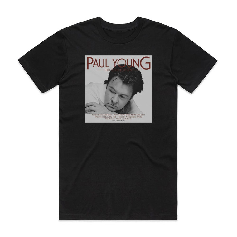 Paul Young Hit Collection Album Cover T-Shirt Black