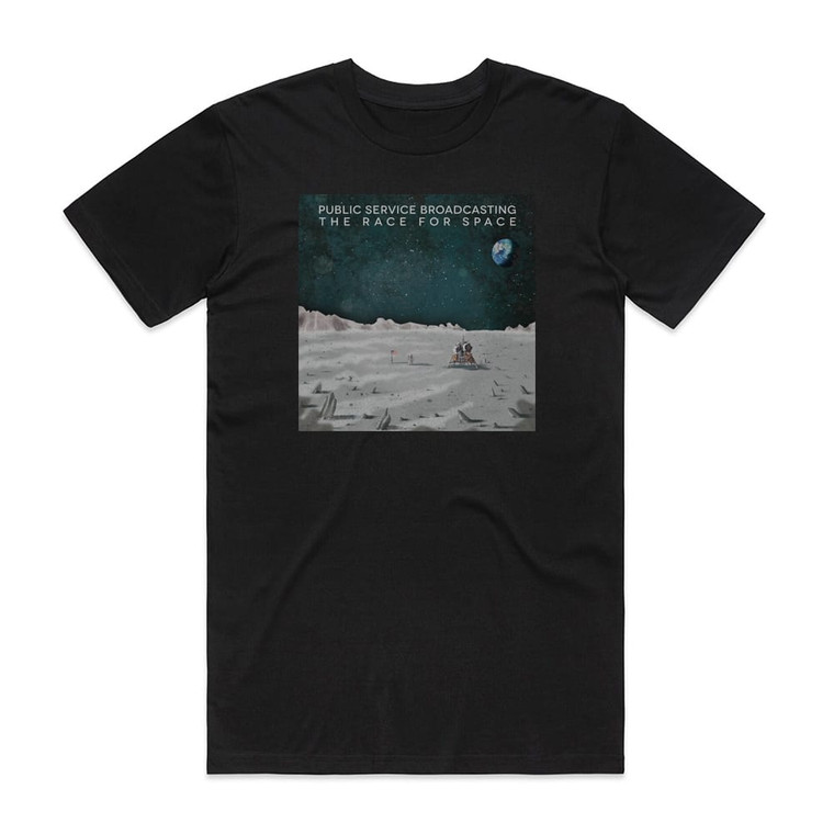 Public Service Broadcasting The Race For Space Album Cover T-Shirt Black