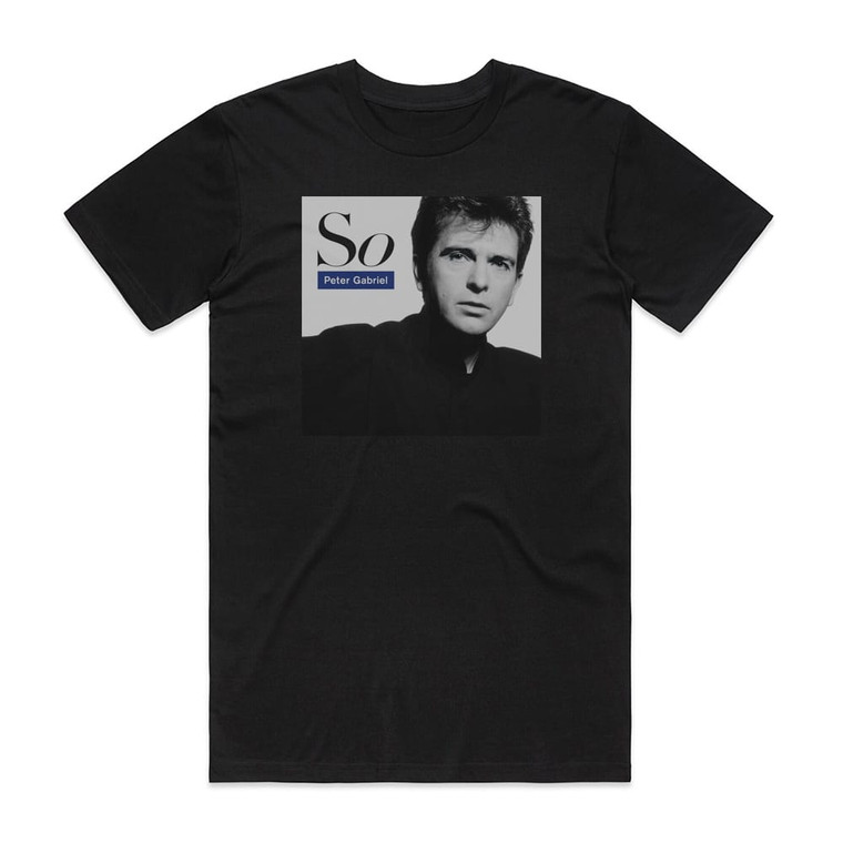 Peter Gabriel So 3 Album Cover T-Shirt Black