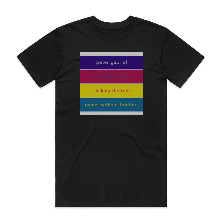 Peter Gabriel Solsbury Hill 5 Album Cover T-Shirt Black