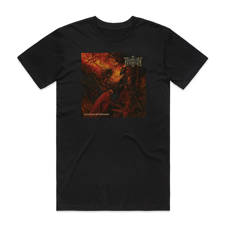 Perdition Temple Sacraments Of Descension Album Cover T-Shirt Black