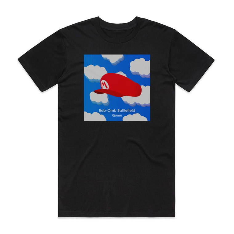 Qumu Bob Omb Battlefield Album Cover T-Shirt Black