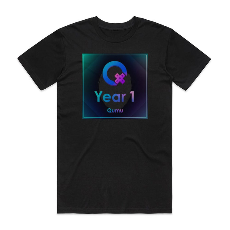 Qumu Year 1 Album Cover T-Shirt Black