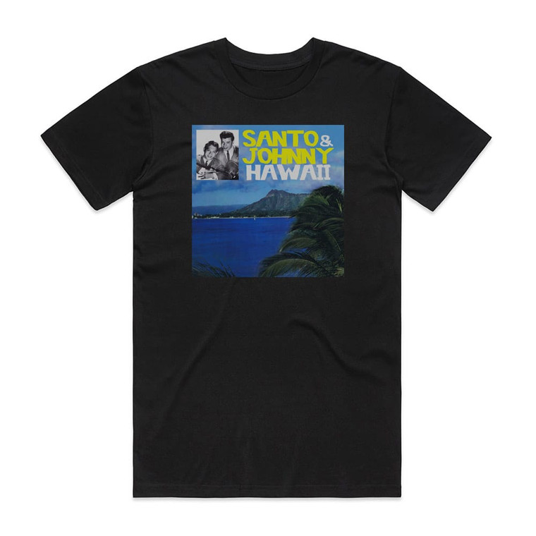 Santo and Johnny Hawaii Album Cover T-Shirt Black