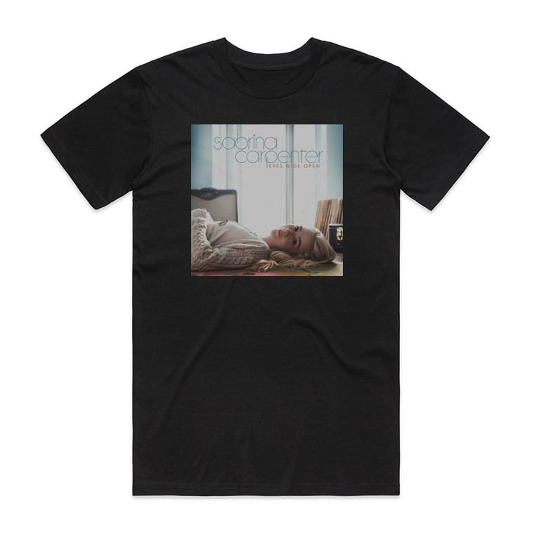 Sabrina Carpenter Eyes Wide Open Album Cover T-Shirt Black