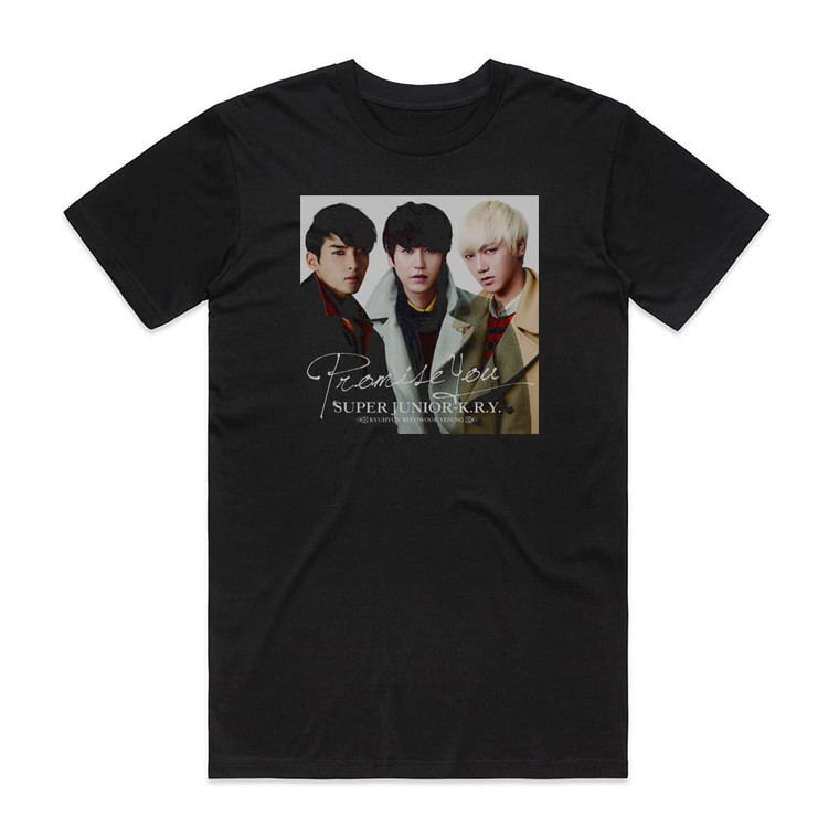 Super Junior-KRY Promise You 1 Album Cover T-Shirt Black