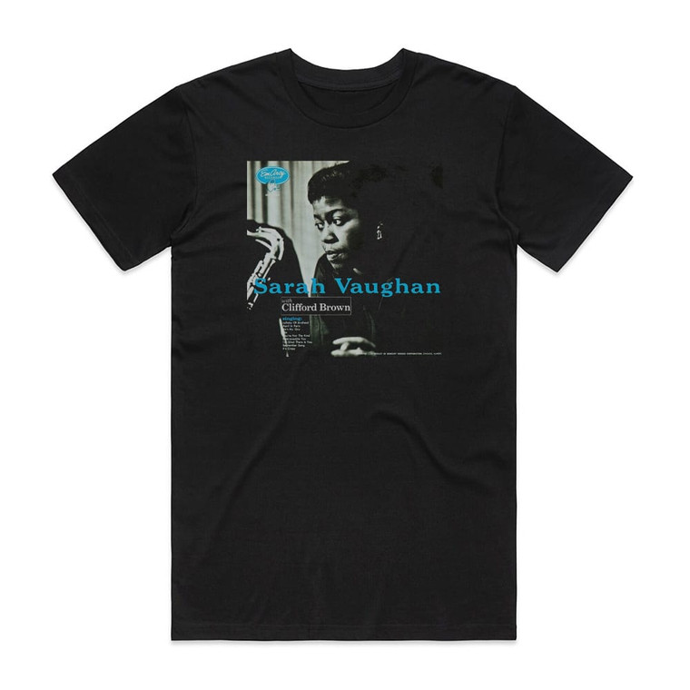 Sarah Vaughan Sarah Vaughan With Clifford Brown Album Cover T-Shirt Black