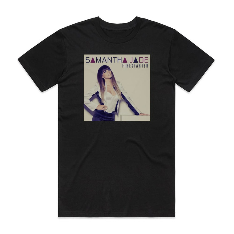 Samantha Jade Firestarter Album Cover T-Shirt Black