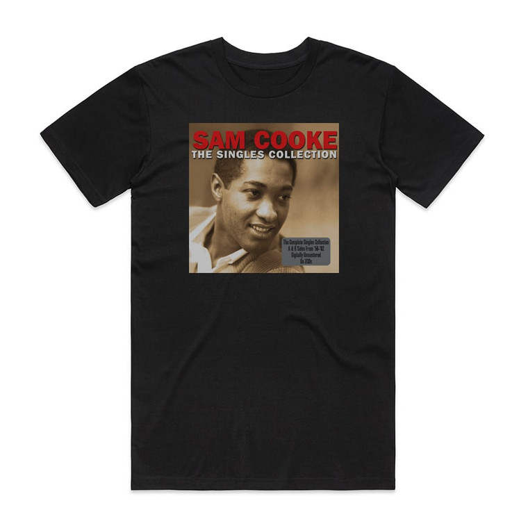 Sam Cooke The Singles Collection Album Cover T-Shirt Black