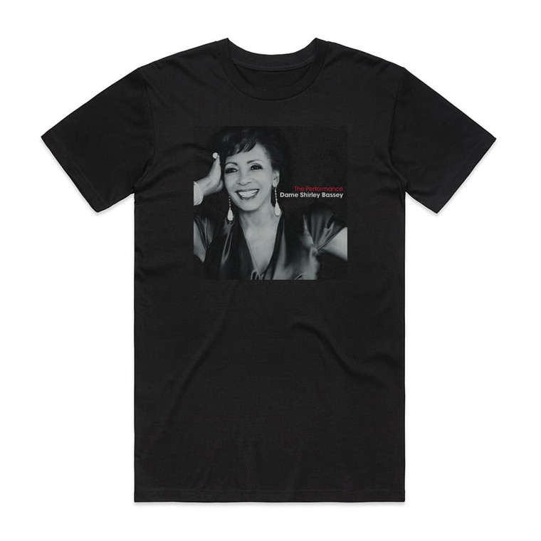 Shirley Bassey The Performance Album Cover T-Shirt Black