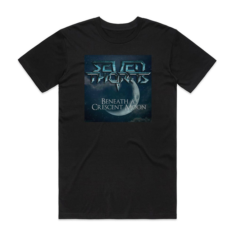 Seven Thorns Beneath A Crescent Moon Album Cover T-Shirt Black