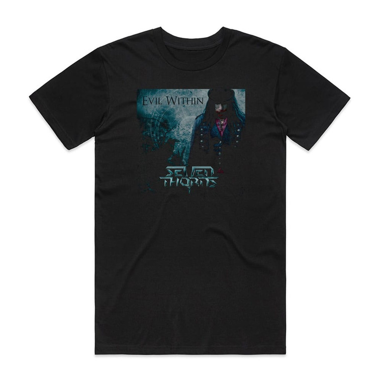 Seven Thorns Evil Within Album Cover T-Shirt Black