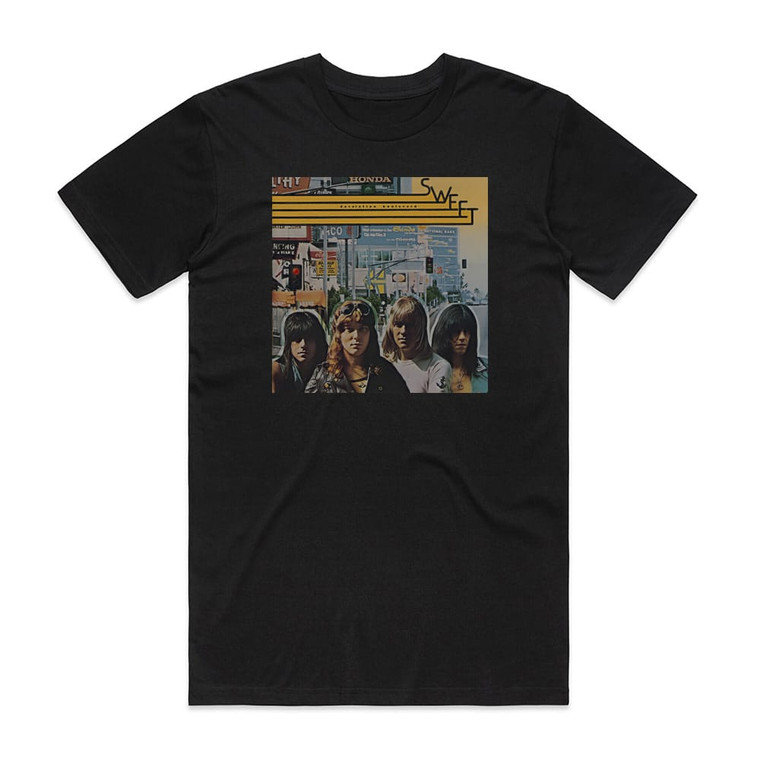 Sweet Desolation Boulevard 1 Album Cover T-Shirt Black