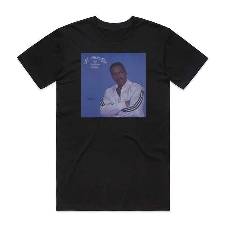 Spoonie Gee The Godfather Of Rap Album Cover T-Shirt Black