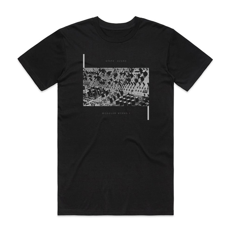 State Azure Modular Works I 5 Album Cover T-Shirt Black