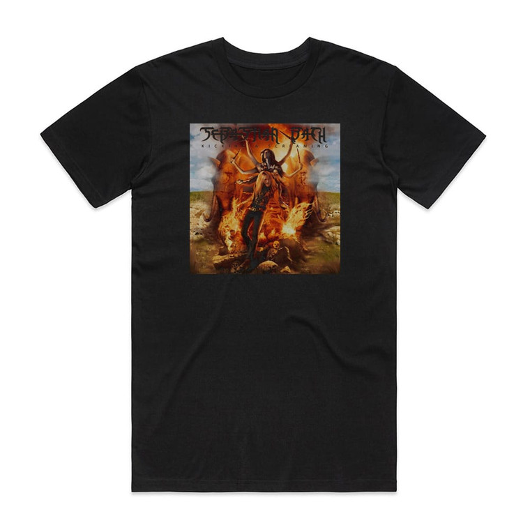 Sebastian Bach Kicking Screaming 1 Album Cover T-Shirt Black