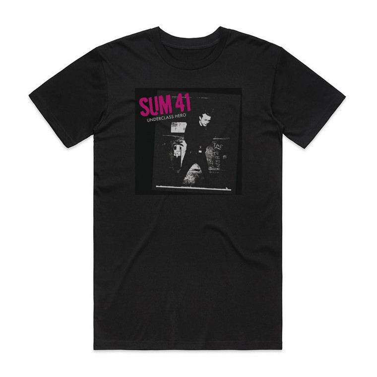 Sum 41 Underclass Hero 1 Album Cover T-Shirt Black