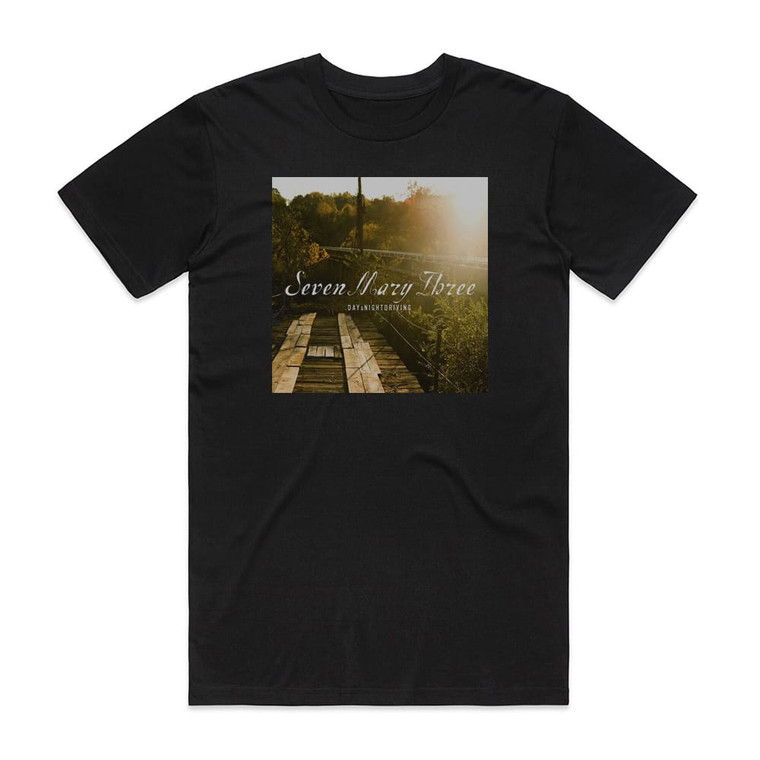 Seven Mary Three Day Nightdriving Album Cover T-Shirt Black Seven Mary Three Day Nightdriving Album Cover T-Shirt Black