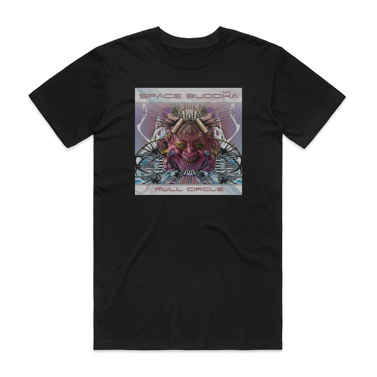 Space Buddha Full Circle Album Cover T-Shirt Black