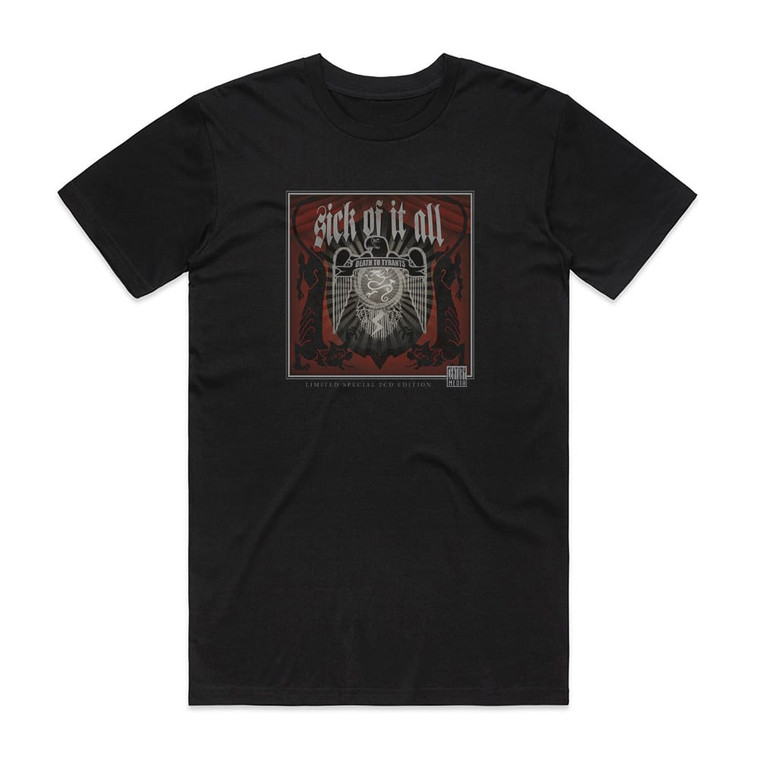 Sick of It All Death To Tyrants 2 Album Cover T-Shirt Black