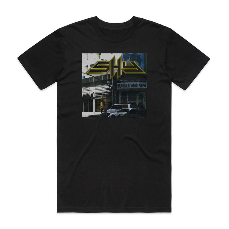 Shy Sunset And Vine Album Cover T-Shirt Black