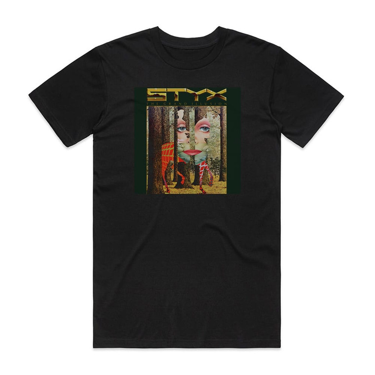 Styx The Grand Illusion 1 Album Cover T-Shirt Black