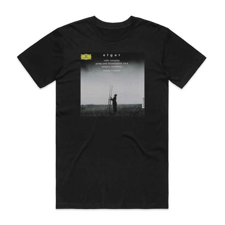 Sir Edward Elgar Cello Concerto Pomp And Circumstance 1 4 Enigma Variation Album Cover T-Shirt Black