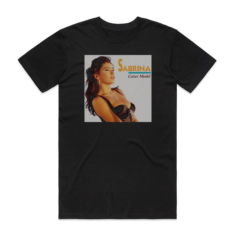 Sabrina Salerno Cover Model Album Cover T-Shirt Black