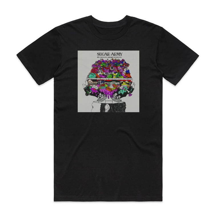 Sugar Army The Parallels Amongst Ourselves Album Cover T-Shirt Black